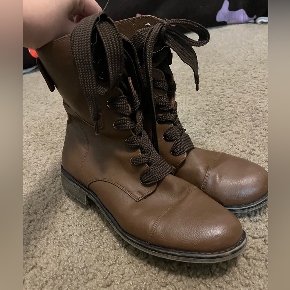 Call it Spring Brown Combat Boots